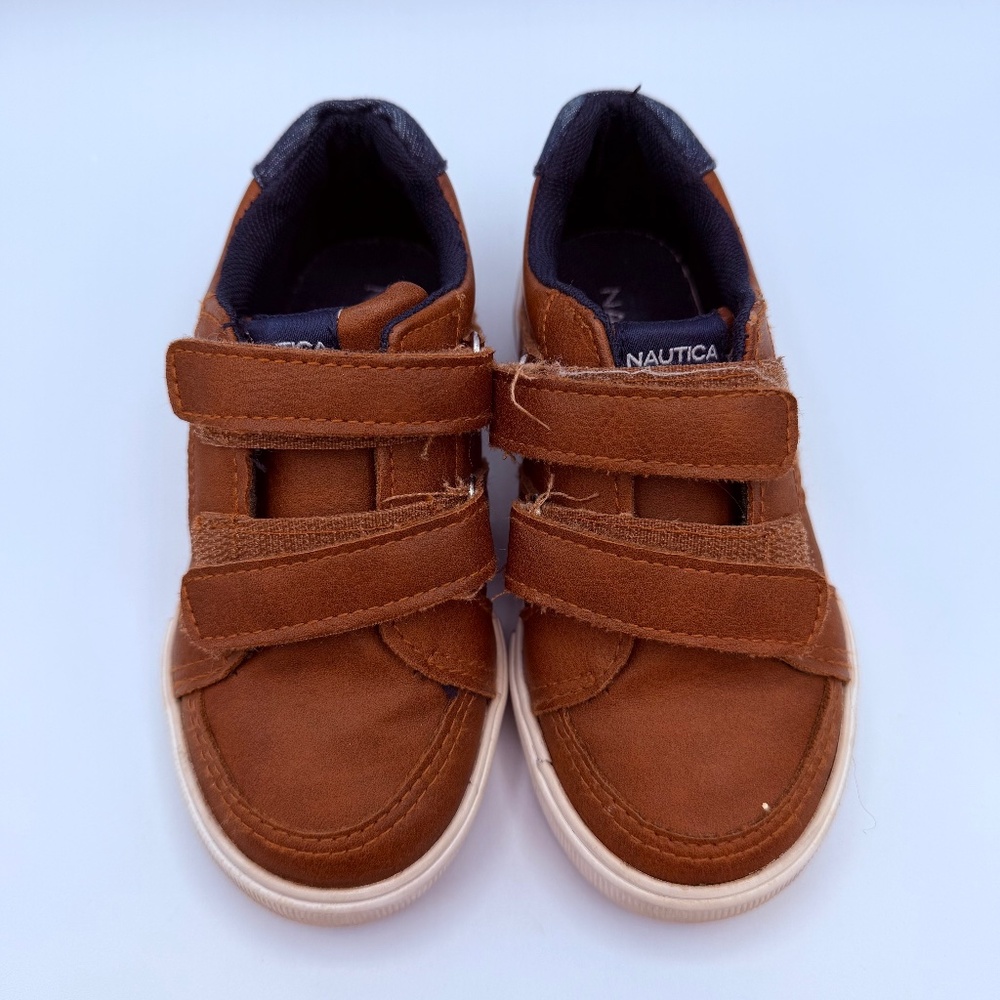 Nautica Toddler Boy's Adish Double Strap Sneakers Brown/Navy Size 9